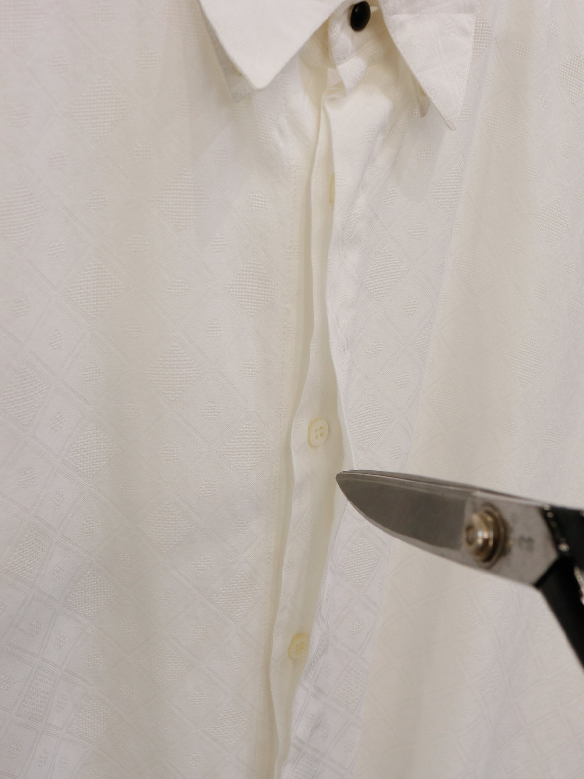 1980's Gianni Versace couture lace design dress shirt