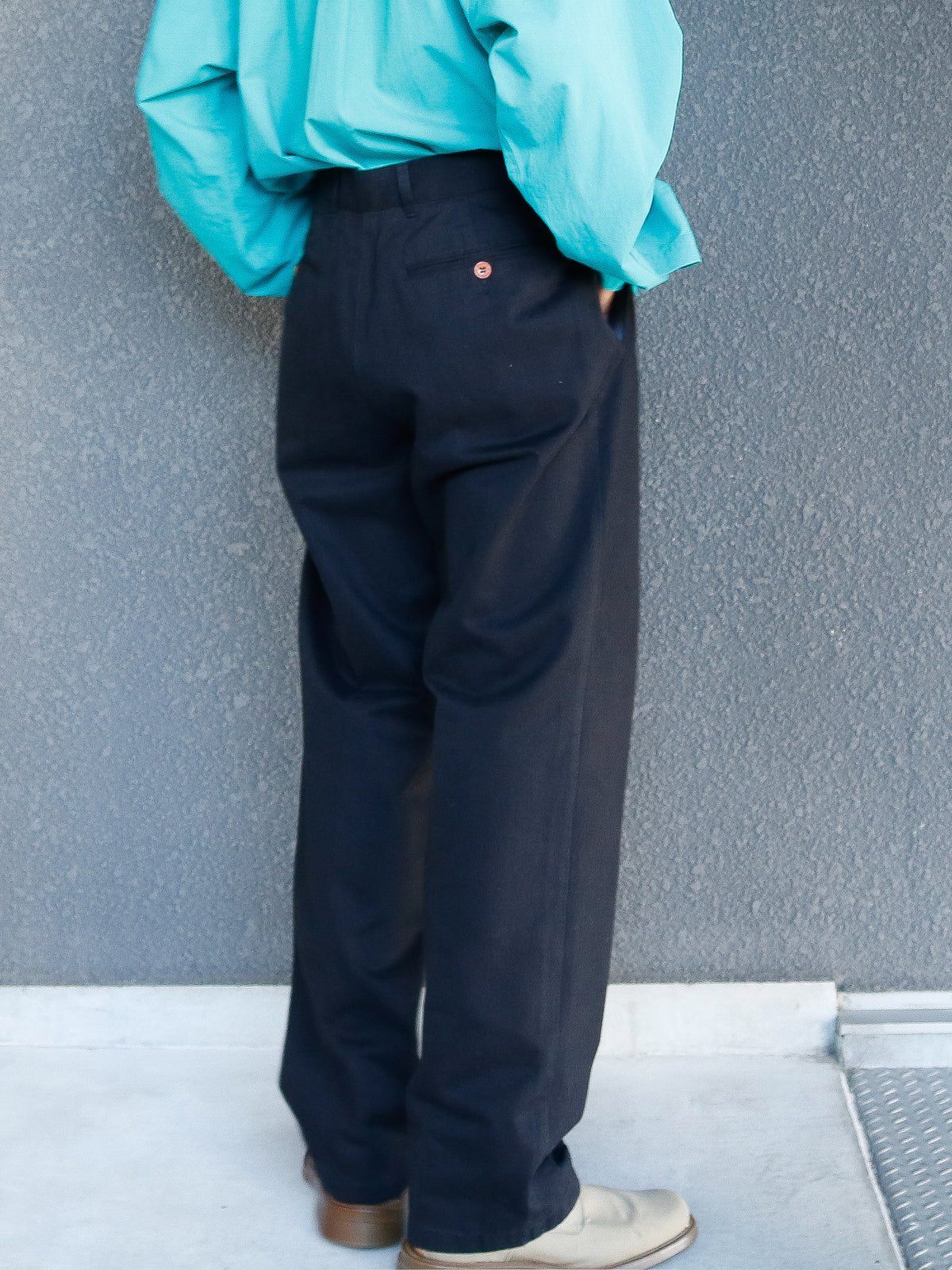 Vintage black cotton drill 2tack pants