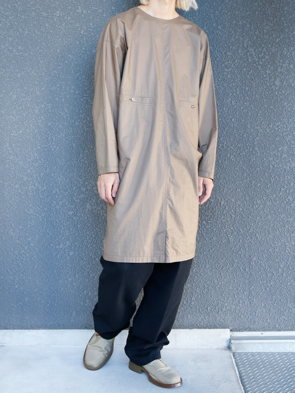 1980-90's Gianni Versace cocoon cotton long smock